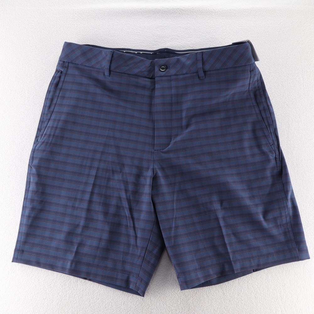 Walter Hagen Mens 34 Tartan Light Navy Pureflex Performance Golf Shorts - Picture 3 of 8